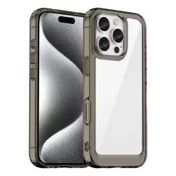   Outer Space Case iPhone 16e Flexible Frame Cover tok, lilaTranslucent, tok, fekete