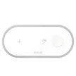 Dudao 3in1 A11 Wireless Qi Charger, AirPods, Apple Watch (38mm) és mobiltelefon asztali vezeték nélküli töltő, fehér