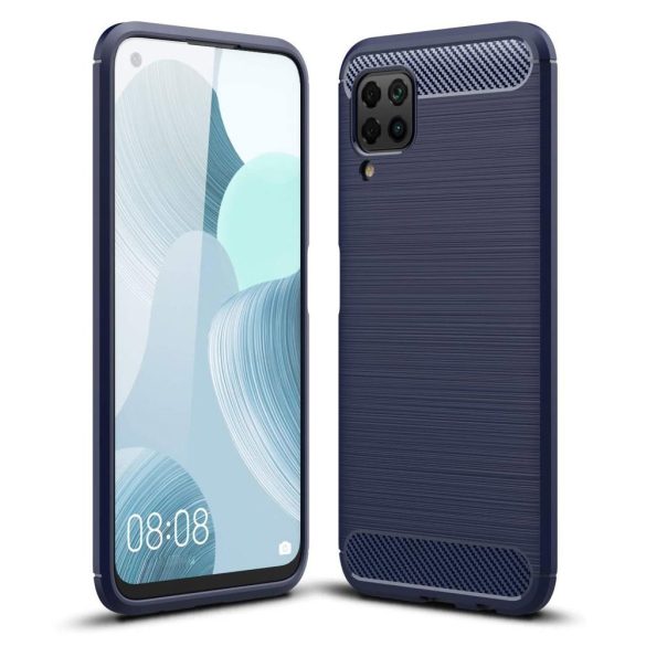 Carbon Case Flexible Huawei P40 Lite/Nova 7i/Nova 6 SE hátlap, tok, sötétkék