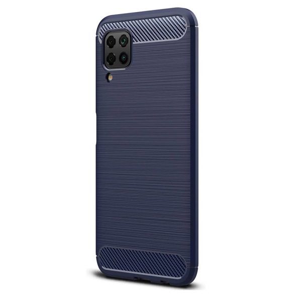 Carbon Case Flexible Huawei P40 Lite/Nova 7i/Nova 6 SE hátlap, tok, sötétkék