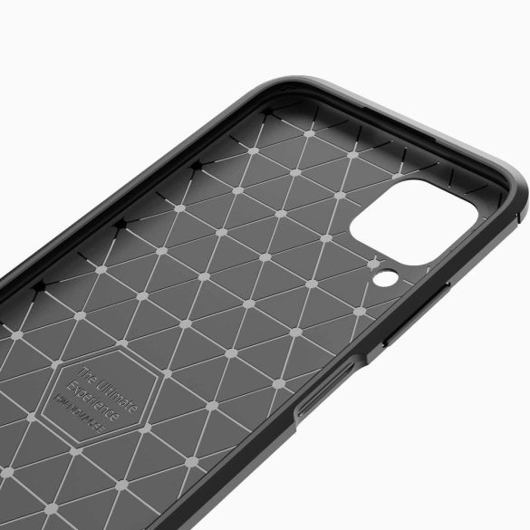 Carbon Case Flexible Huawei P40 Lite/Nova 7i/Nova 6 SE hátlap, tok, sötétkék