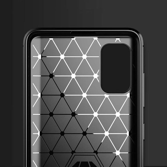 Carbon Case Flexible Huawei P40 Pro hátlap, tok sötétkék