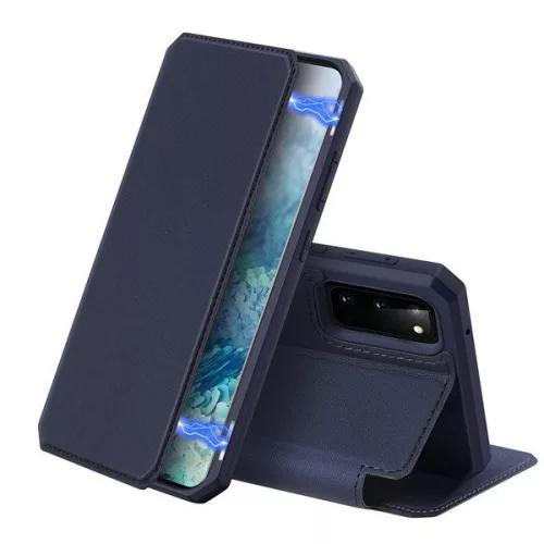 Dux Ducis Skin X Samsung Galaxy S20 oldalra nyíló tok, sötétkék