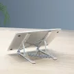 Laptop tartó állvány, 11'' - 13,8'', aluminium, összecsukható, ezüst