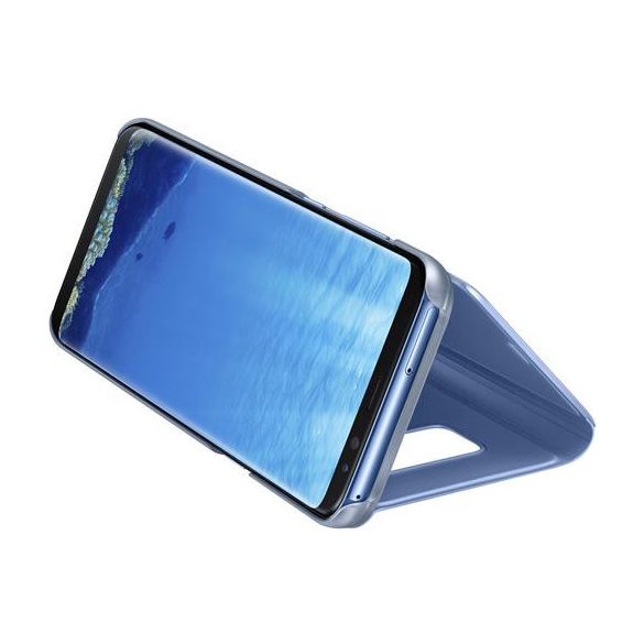 Clear View Case cover Xiaomi Redmi Note 9/Redmi 10X 4G oldalra nyíló tok, kék