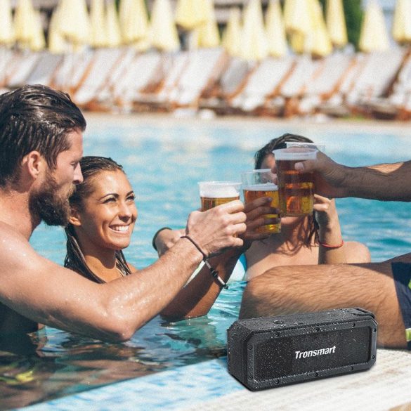 Tronsmart Element Force+ Bluetooth 5.0, NFC, Speaker, hordozható hangszóró, kültéri, vízálló, 40W, fekete