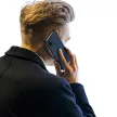 Dux Ducis Skin Pro Huawei Y5P oldalra nyíló tok, sötétkék