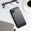 Carbon Case Flexible Huawei Y5P hátlap, tok, fekete