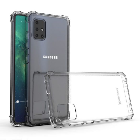 Wozinsky Anti-Shock Samsung Galaxy A51 ütésálló, szilikon hátlap, tok, átlátszó