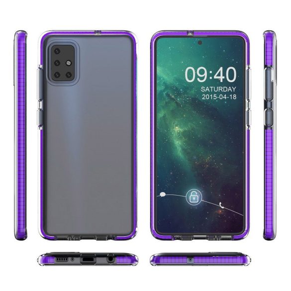 Spring Case Clear Xiaomi Redmi Note 9/Redmi 10X 4G hátlap, tok, fekete