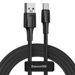   Baseus CATSW-G01 USB/USB-C adat- és töltőkábel, VOOC Quick Charge 3.0 gyorstöltés, 5A, 2m, fekete