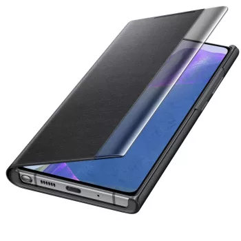   Samsung gyári Clear View Cover Samsung Galaxy Note 20 (EF-ZN980CBEGEU) hátlap, tok, fekete