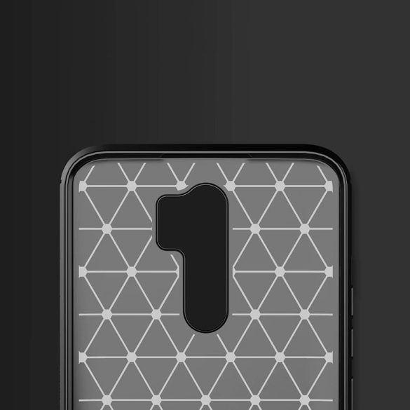 Carbon Case Flexible Xiaomi Redmi 9 hátlap, tok, fekete