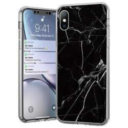   Wozinsky Marble cover Samsung Galaxy A21s márvány mintás hátlap, tok, fekete