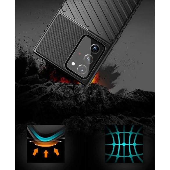 Armored Thunder Samsung Galaxy Note 20 Ultra ütésálló hátlap, tok, fekete