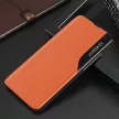 Eco Leather View Case Huawei P40 Lite E/Y7P oldalra nyíló tok, narancssárga