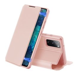  Dux Ducis Skin X Samsung Galaxy S20 FE oldalra nyíló tok, rózsaszín