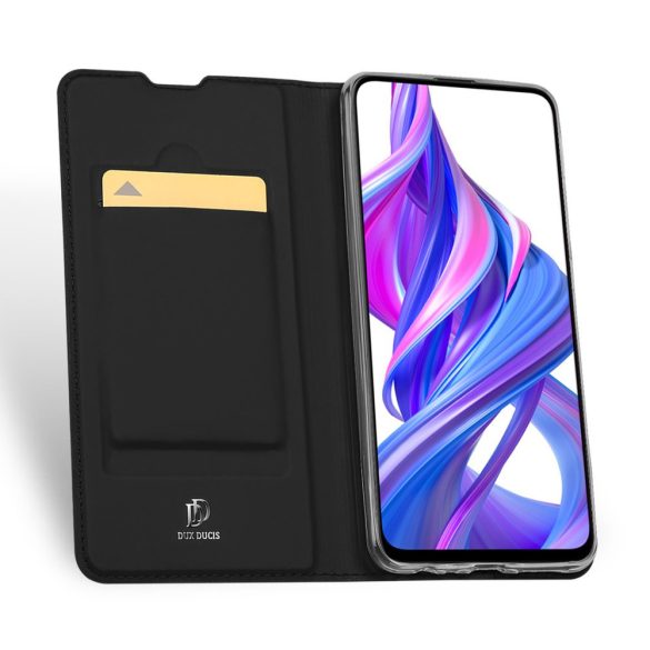 Dux Ducis Skin Pro Huawei P Smart (2021)/Y7A oldalra nyíló tok, fekete