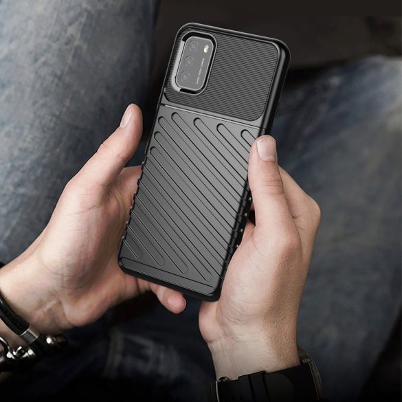 Armored Thunder Xiaomi Redmi 9T/Poco M3 ütésálló hátlap, tok, zöld