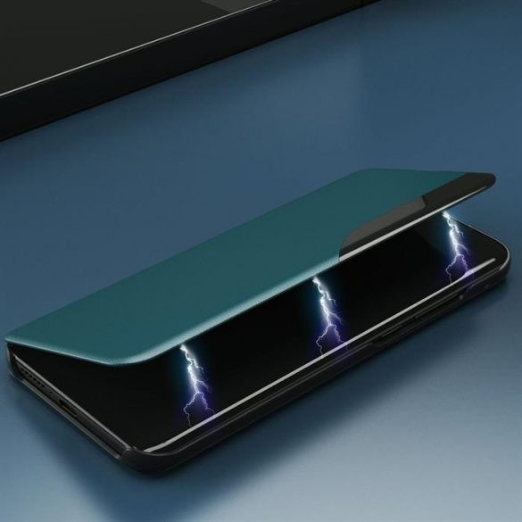 Eco Leather View Case Samsung Galaxy A52 5G/A52 4G oldalra nyíló tok sötétkék