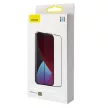Baseus 2db iPhone 12/12 Pro 0.3mm, 3D Full screen Anti Spy Tempered Glass, teljes kijelzős üvegfólia, fekete