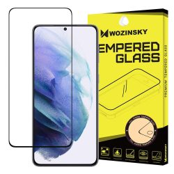   Wozinsky Samsung Galaxy S21 5D Full Glue teljes kijelzős edzett üvegfólia (tempered glass) 9H keménységű, tokbarát, fekete