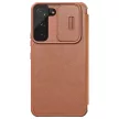 Nillkin Qin Qin bőr Pro Case Case tok Samsung Galaxy S22 Plus oldalra nyíló tok, barna