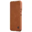 Nillkin Qin Qin bőr Pro Case Case tok Samsung Galaxy S22 Plus oldalra nyíló tok, barna