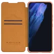 Nillkin Qin Qin bőr Pro Case Case tok Samsung Galaxy S22 Plus oldalra nyíló tok, barna