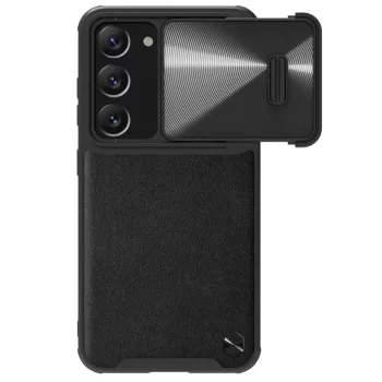   Nillkin CamShield Leather S Case Samsung Galaxy S23 Plus ütésálló hátlap, tok, fekete