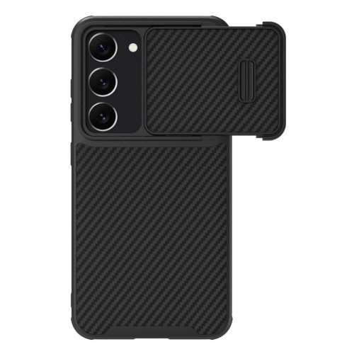 Nillkin Synthetic Fiber S Case ütésálló tok Samsung Galaxy S23 Plus, kamerafedéllel, fekete