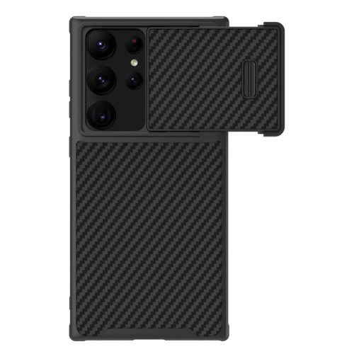 Nillkin Synthetic Fiber S Case ütésálló tok Samsung Galaxy S23 Ultra, kamerafedél, fekete