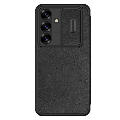 Nillkin Qin Pro Case Samsung Galaxy S25 Plus Flip and Camera Cover tok, fekete