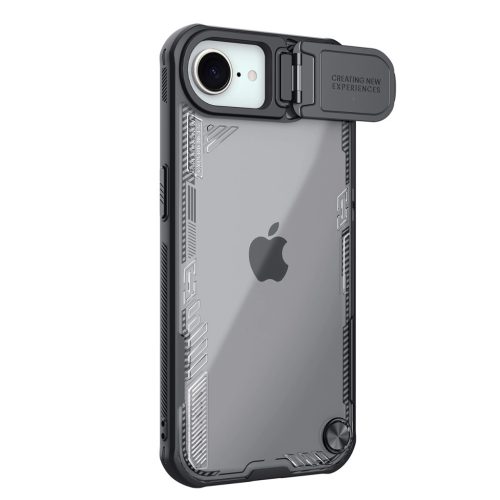 Nillkin Iceblade Prop Case Lens Cover and Stand iPhone 16e tok, fekete
