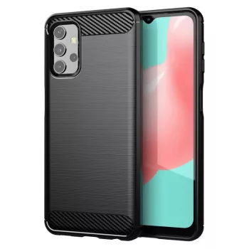 Carbon Case Flexible Samsung Galaxy A32 hátlap, tok, fekete