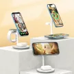 Choetech inductive charger (MagSafe compatible) stand for iPhone, Apple Watch, AirPods white (T585-F)