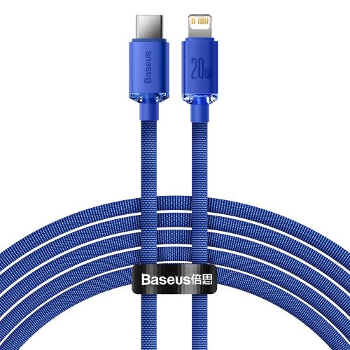 BASEUS kábel USB-C Lightning 20W Crystal Shine CAJY000303 2 m, kék