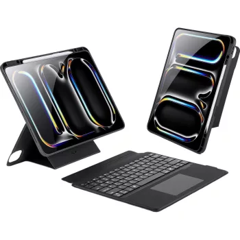   DUX DUCIS tok DK összecsukható vezeték nélküli billentyűzettel iPad Pro 13 (2024), fekete