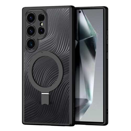 Dux Ducis Aimo Mag armotok, piros MagSafe case Samsung Galaxy S24 Ultra tok, fekete