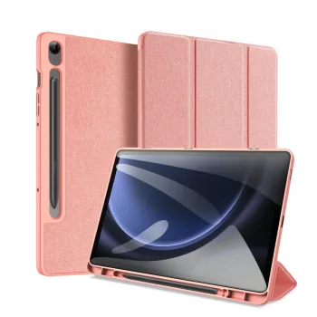   Dux Ducis Domo eco-leather smart tok Samsung Galaxy Tab S9 FE+/S9 Plus/S10 PLus, rózsaszín