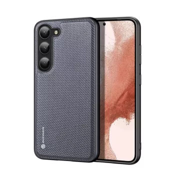   Dux Ducis Fino tok Samsung Galaxy S23 Plus tok, szilikon kerettel, szürke