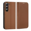 Dux Ducis Skin X2 oldalra nyíló tok Samsung Galaxy S23 Plus, barna