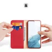 Dux Ducis Hivo Samsung Galaxy S23 Plus eredeti bőr oldalra nyíló tok RFID blokkoló, piros