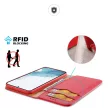 Dux Ducis Hivo Samsung Galaxy S23 Plus eredeti bőr oldalra nyíló tok RFID blokkoló, piros