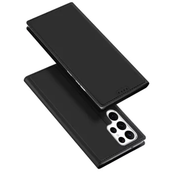   Dux Ducis Skin Pro oldalra nyíló tok Samsung Galaxy S23 Ultra Flip Card Wallet Stand, fekete
