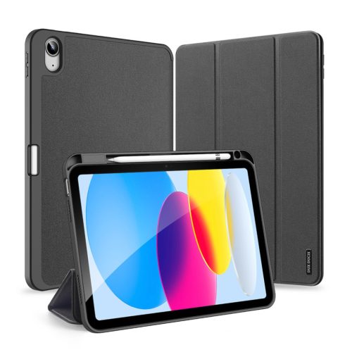DUX DUCIS tok DOMO összecsukható, ceruza tárolóval iPad 10 (2022), fekete
