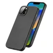 Dux Ducis Grit Leather iPhone 14 Plus Elegant Faux Leather Cover (MagSafe Compatible) tok, fekete
