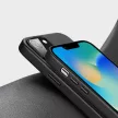 Dux Ducis Grit Leather iPhone 14 Plus Elegant Faux Leather Cover (MagSafe Compatible) tok, fekete