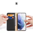 Dux Ducis Hivo Leather Flip Cover eredeti bőr oldalra nyíló tok kártyatartóval Samsung Galaxy S22 Plus, fekete