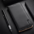 Dux Ducis Hivo Leather Flip Cover eredeti bőr oldalra nyíló tok kártyatartóval Samsung Galaxy S22 Plus, fekete